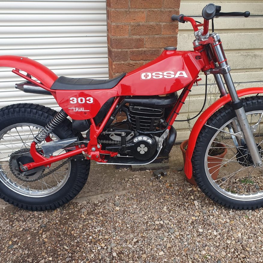 ossa motorcycle red