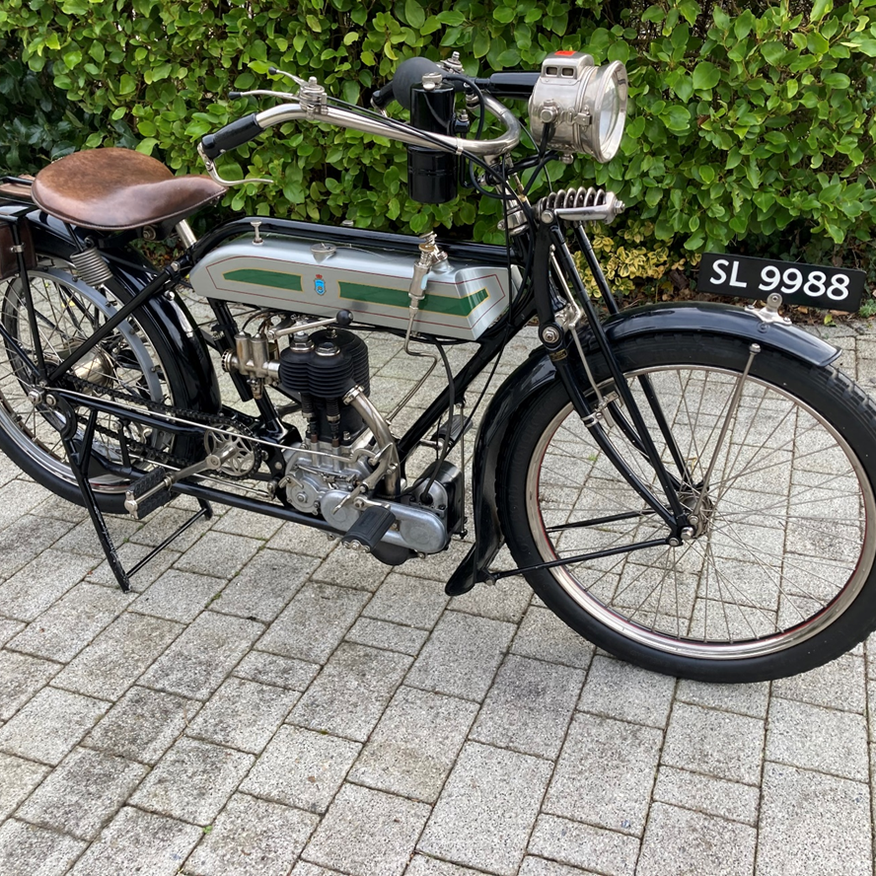 triumph flat tank motorcycle
